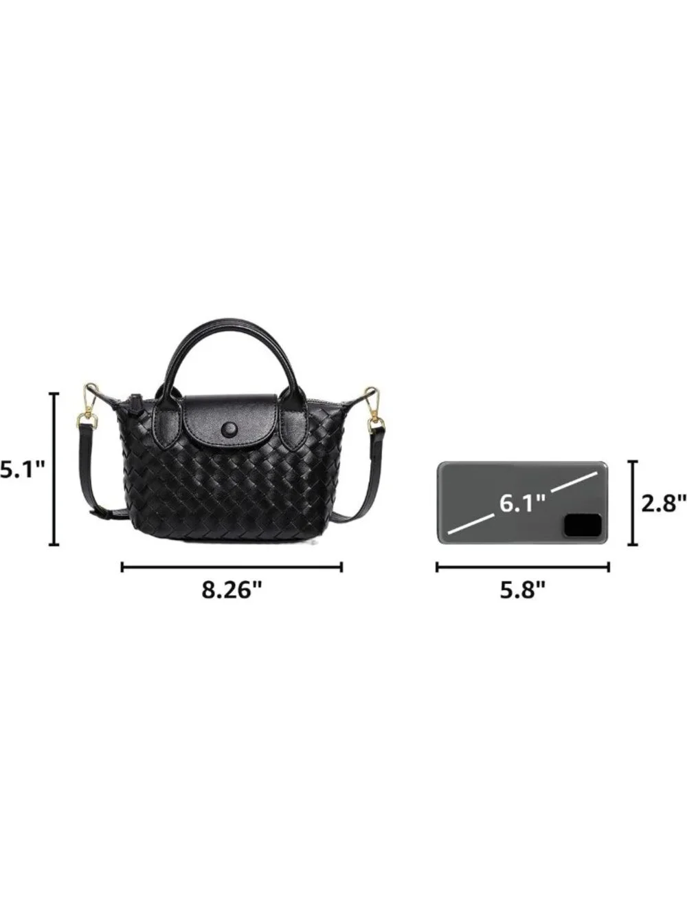Mini Braided Luxury Leather Handbag - Stylish Top Handle Satchel for Travel